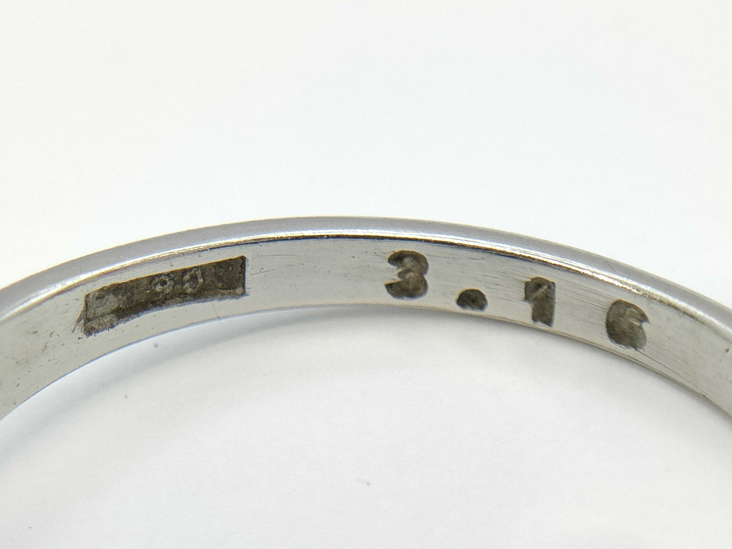 Stainless steel 3.16ct diamond PT900 4.7g ring