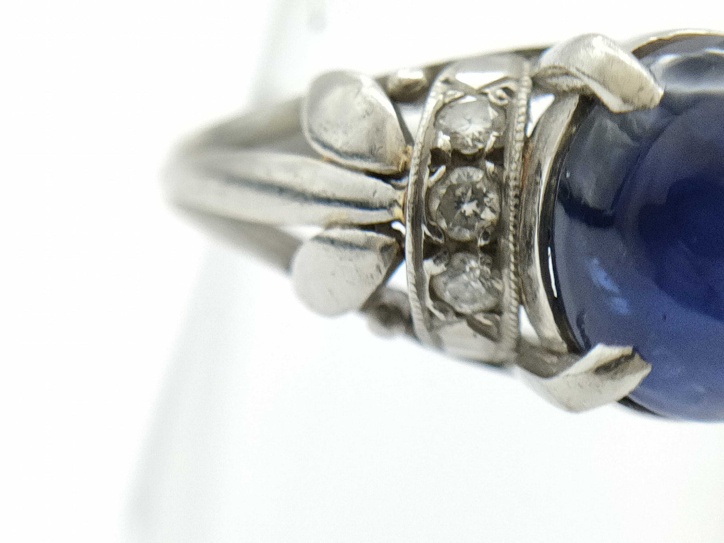 Stainless steel 3.16ct diamond PT900 4.7g ring
