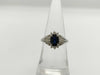 Sapphire and Diamond Pt900 6.3g Ring
