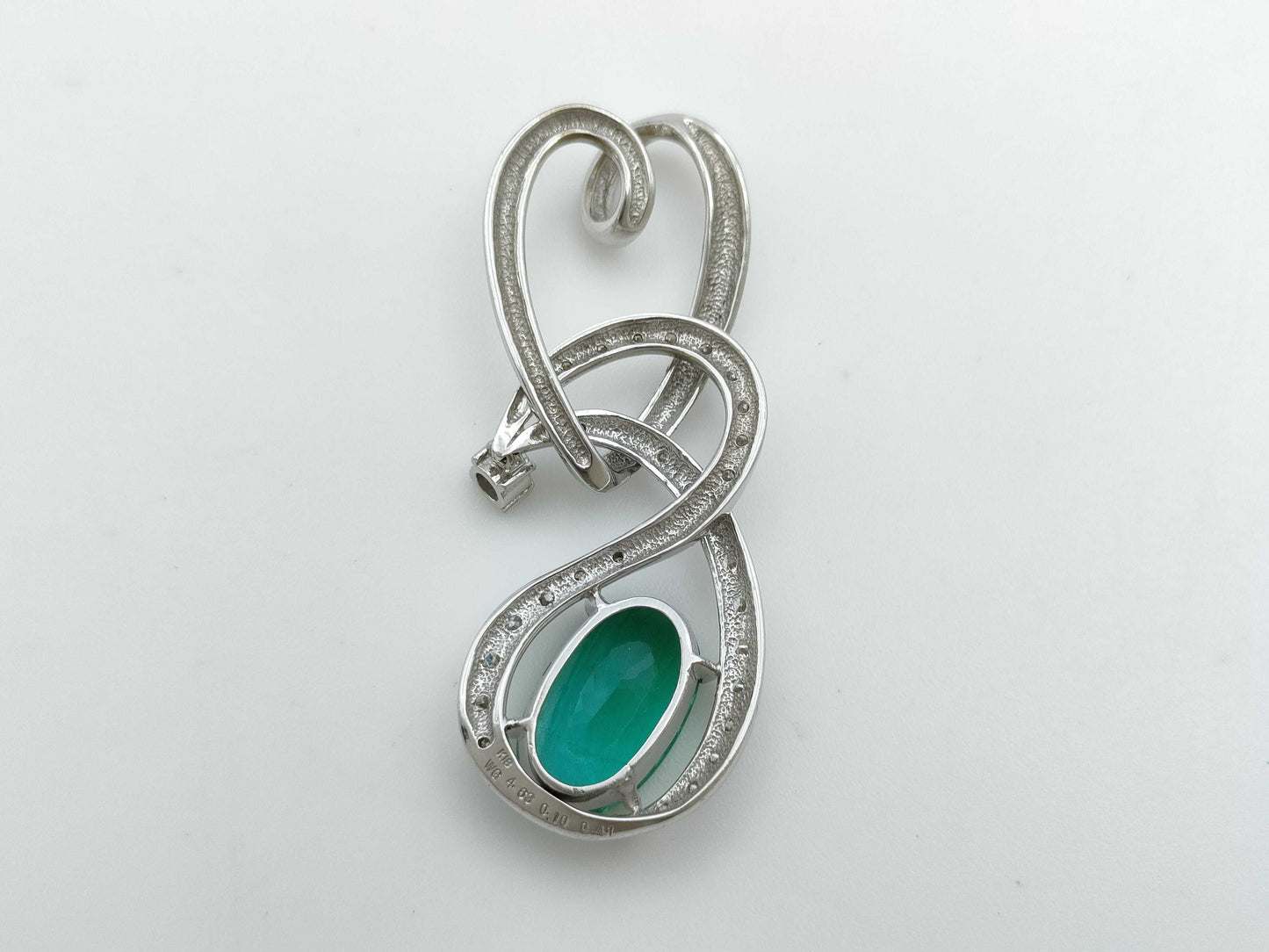 E4.63ct D0.10/0.41ct K18WG 8.6g Pendant Top