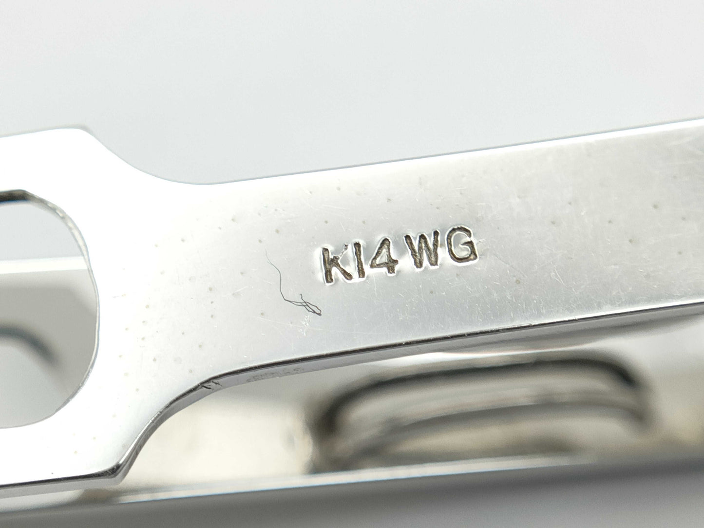 Colored Stone K14WG 8.4g Tie Pin/Cufflinks