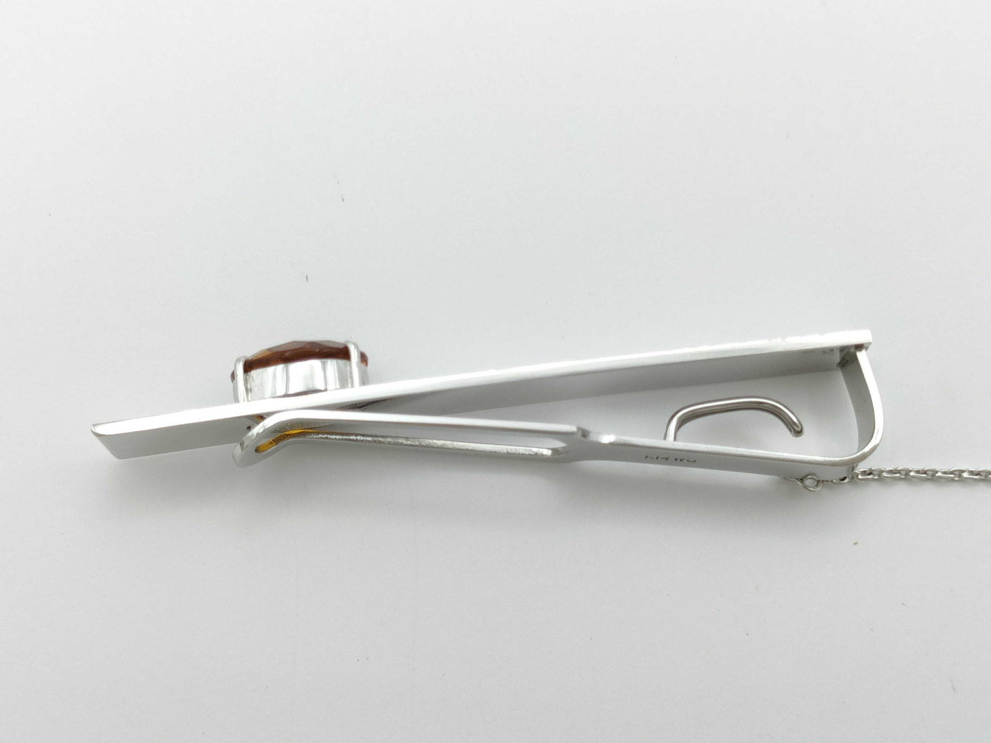 Colored Stone K14WG 8.4g Tie Pin/Cufflinks