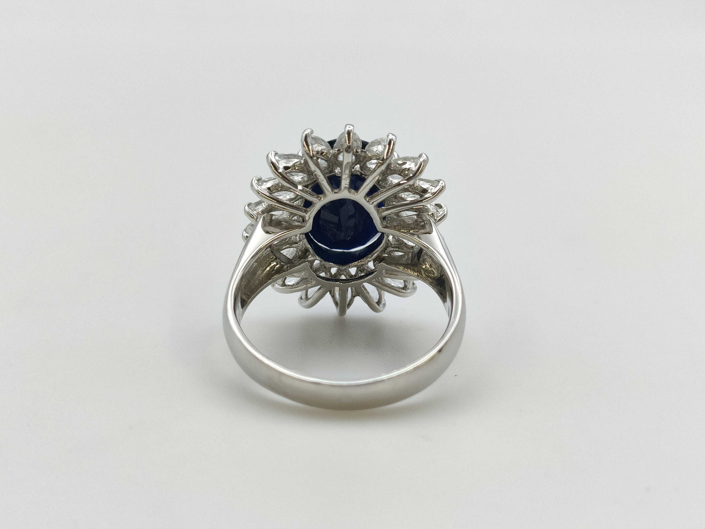 S 5.27ct/2.00ct PT900 9.4g Ring