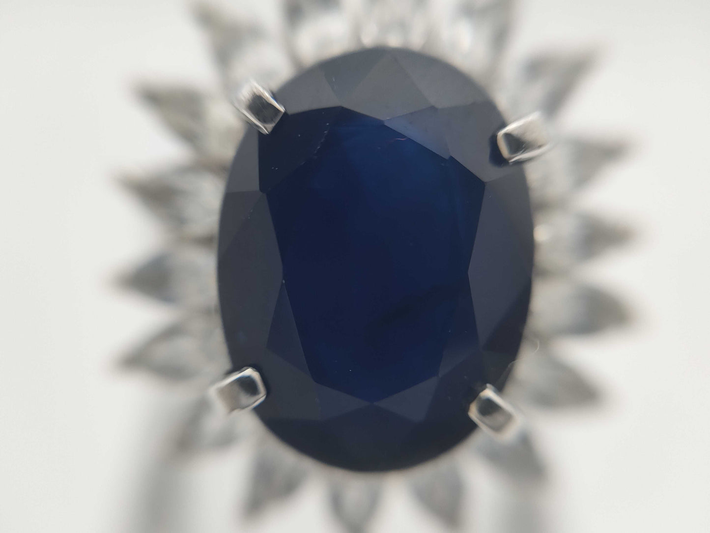 S 5.27ct/2.00ct PT900 9.4g Ring