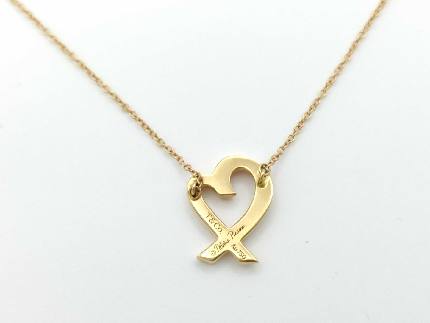 Tiffany & Co. Loving Heart Necklace in Yellow Gold and AU750, 3.5g