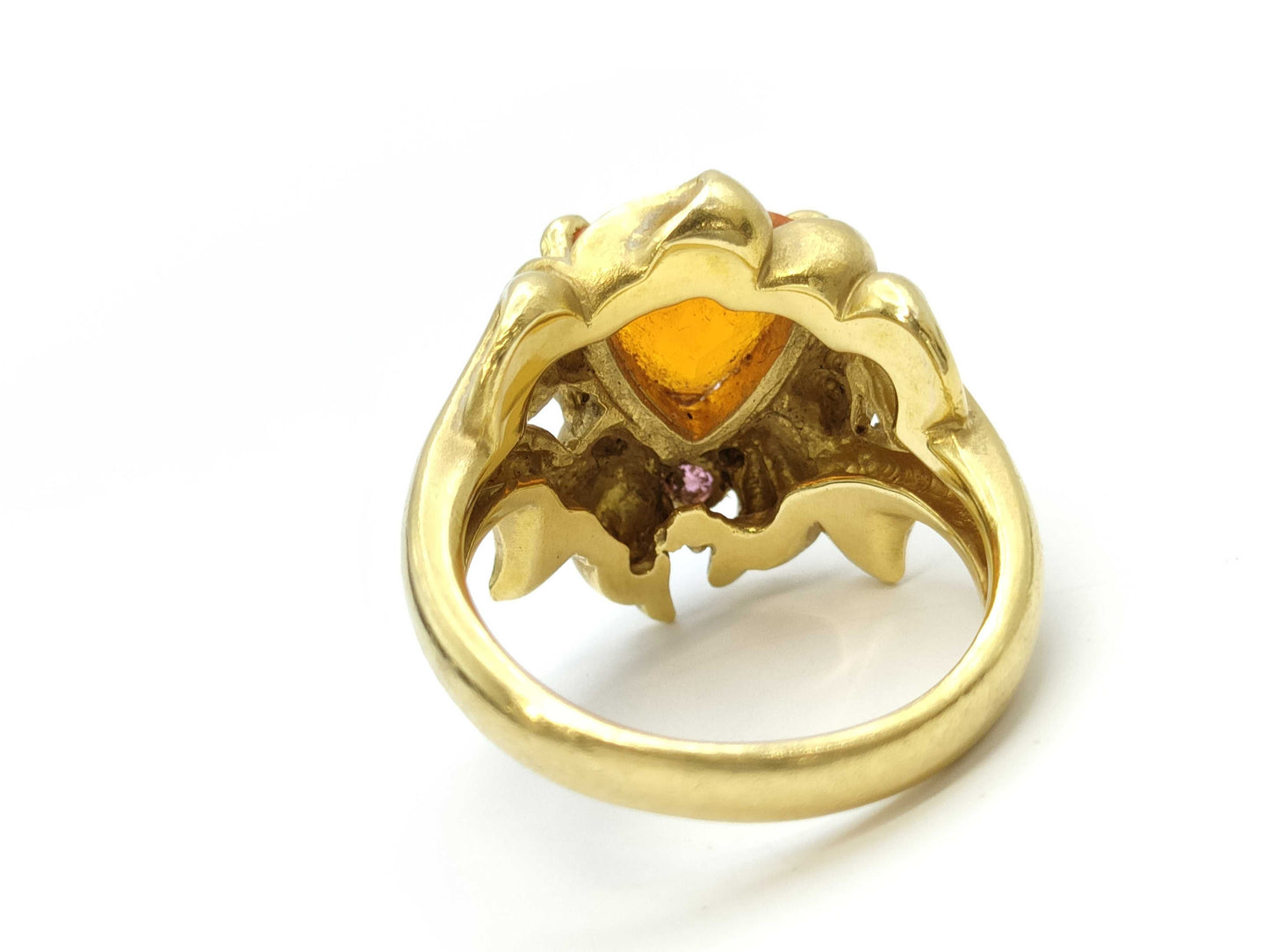 Colored Stone 1.58ct D0.09ct K18 11.1g Ring