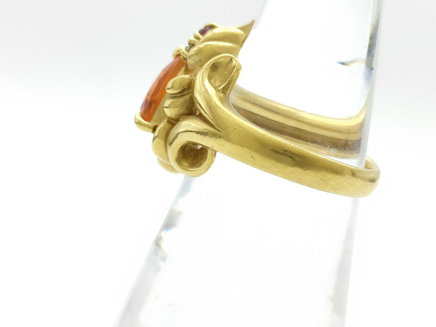 Colored Stone 1.58ct D0.09ct K18 11.1g Ring