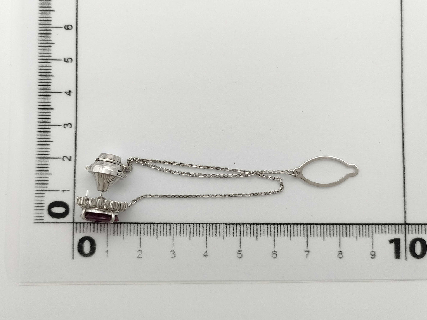 TL3.35ct D0.30ct Pt900 4.1g Tie Pin/Cufflinks
