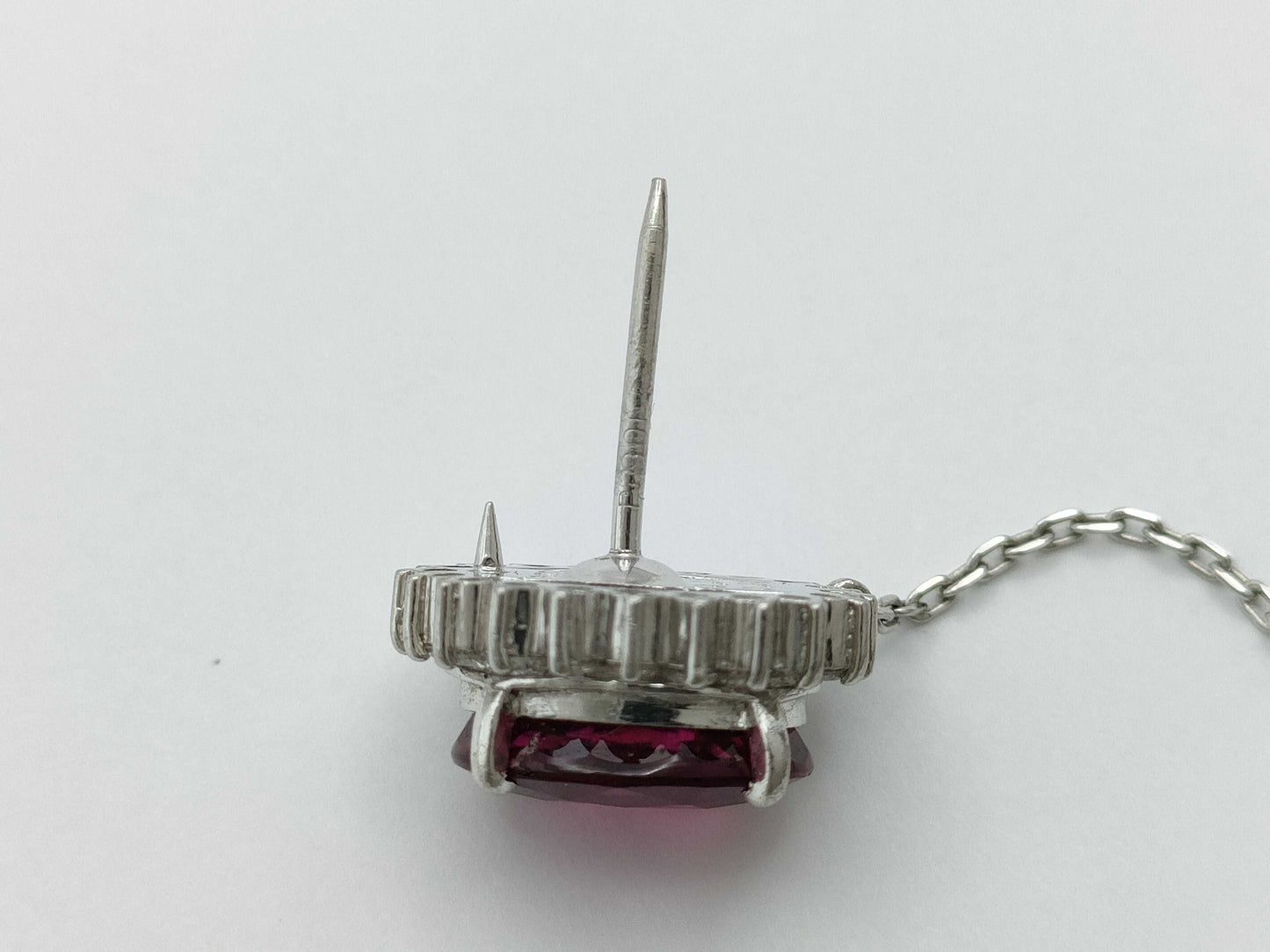 TL3.35ct D0.30ct Pt900 4.1g Tie Pin/Cufflinks