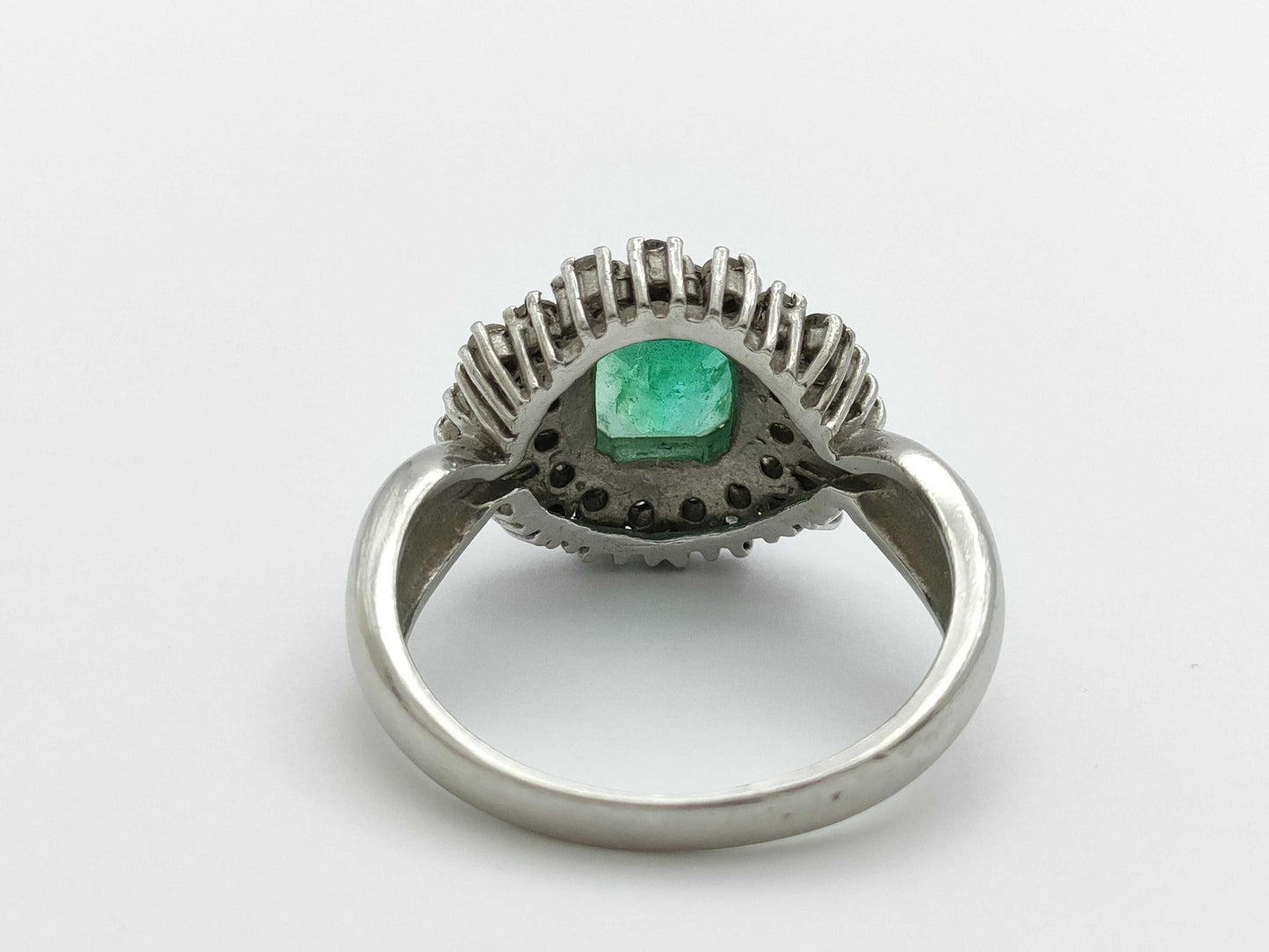 E1.02ct D0.50ct Pt900 6.4g Ring