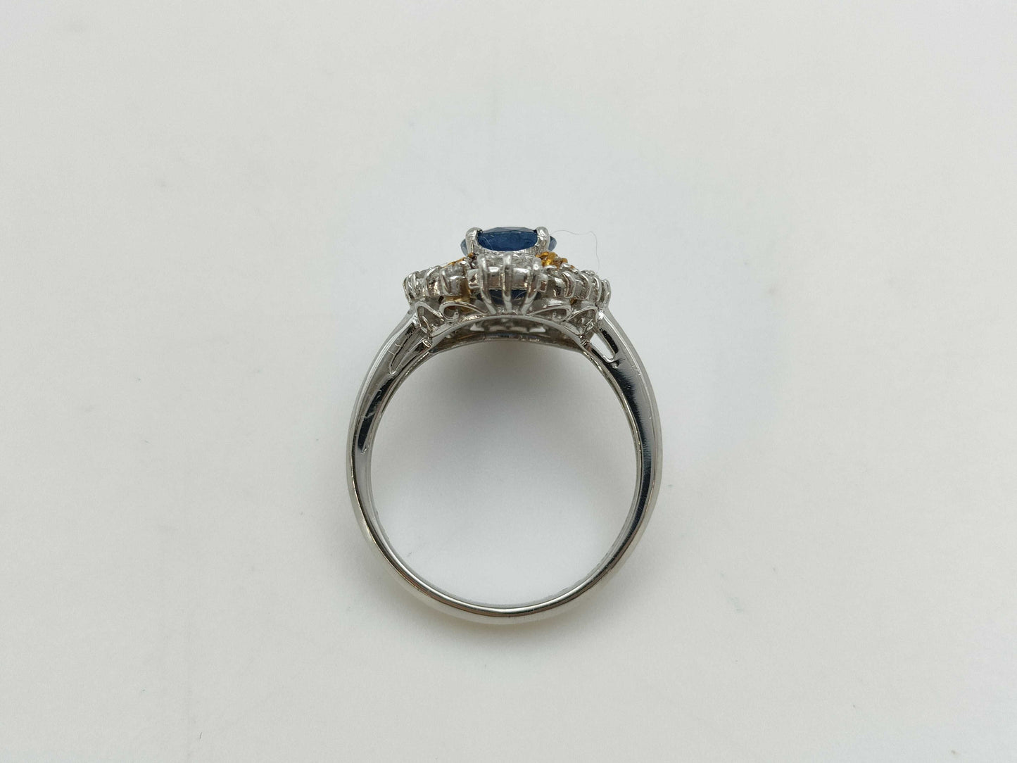 S1.18ct D0.50ct Pt900/K18 6.1g Ring