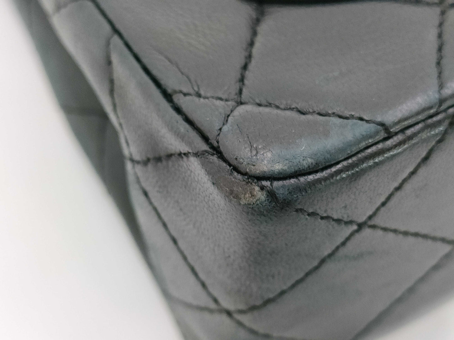 CHANEL Mini Matelasse Lambskin Top Handle Black Shoulder Bag