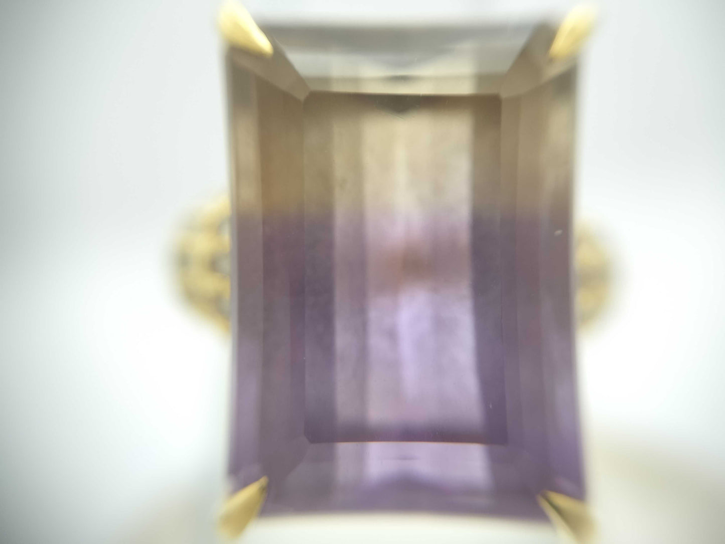 Ametrine 15.70ct D0.28ct K18 15.8g Ring