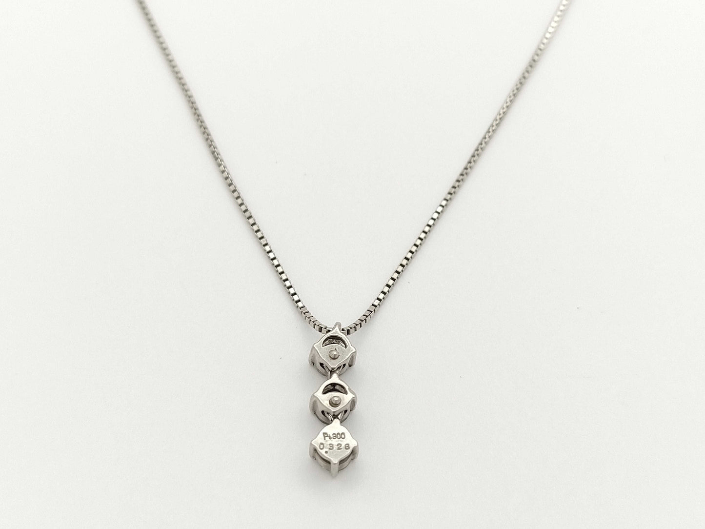 D0.328ct Pt900/850 2.8g Necklace