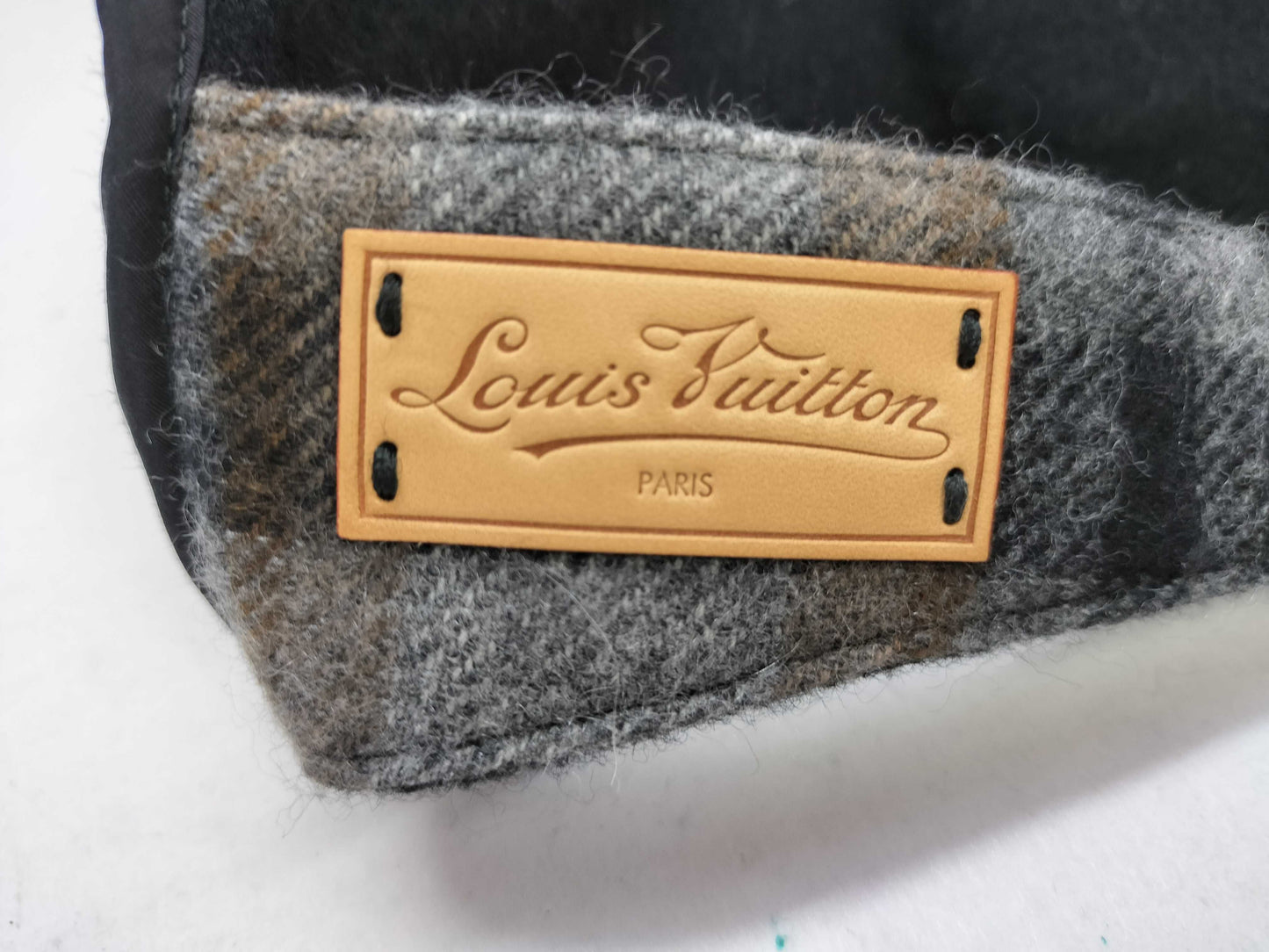 LOUIS VUITTON LV Wool Cushion Check Pattern Very Little Used Other Accessories