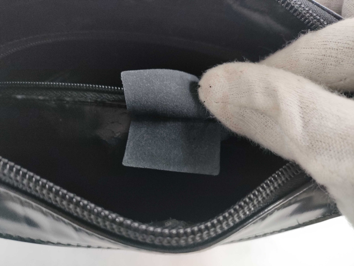 GUCCI G Logo One-Shoulder Bag 001.3032 Black Leather Shoulder Bag