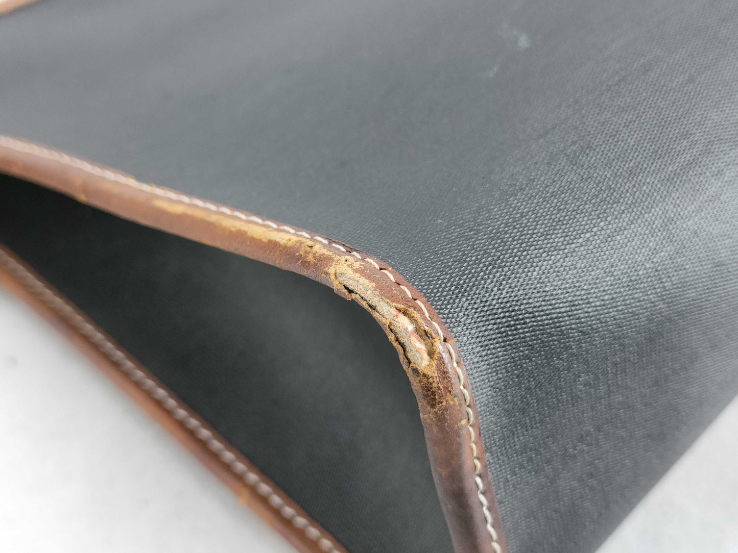 Dior Christian Dior Leather Second Bag Black x Brown Second Bag