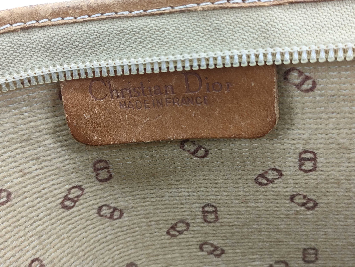 Dior Christian Dior Leather Second Bag Black x Brown Second Bag
