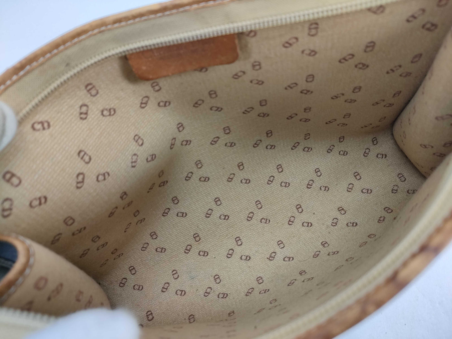 Dior Christian Dior Leather Second Bag Black x Brown Second Bag
