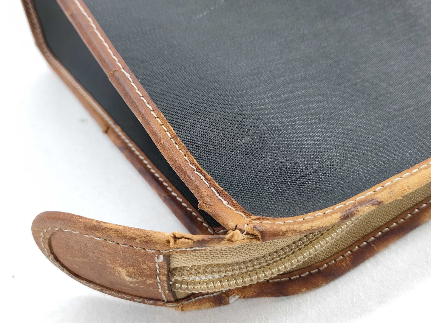 Dior Christian Dior Leather Second Bag Black x Brown Second Bag