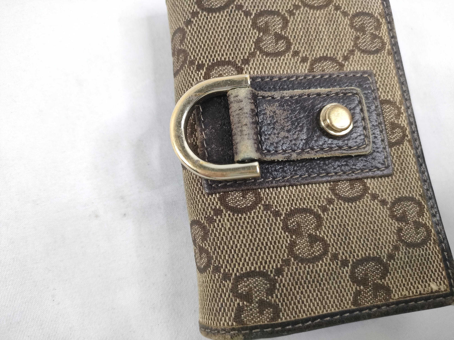 GUCCI GG Canvas Card Case 141417 Beige Card Case, Pass Case, Business Card Holder