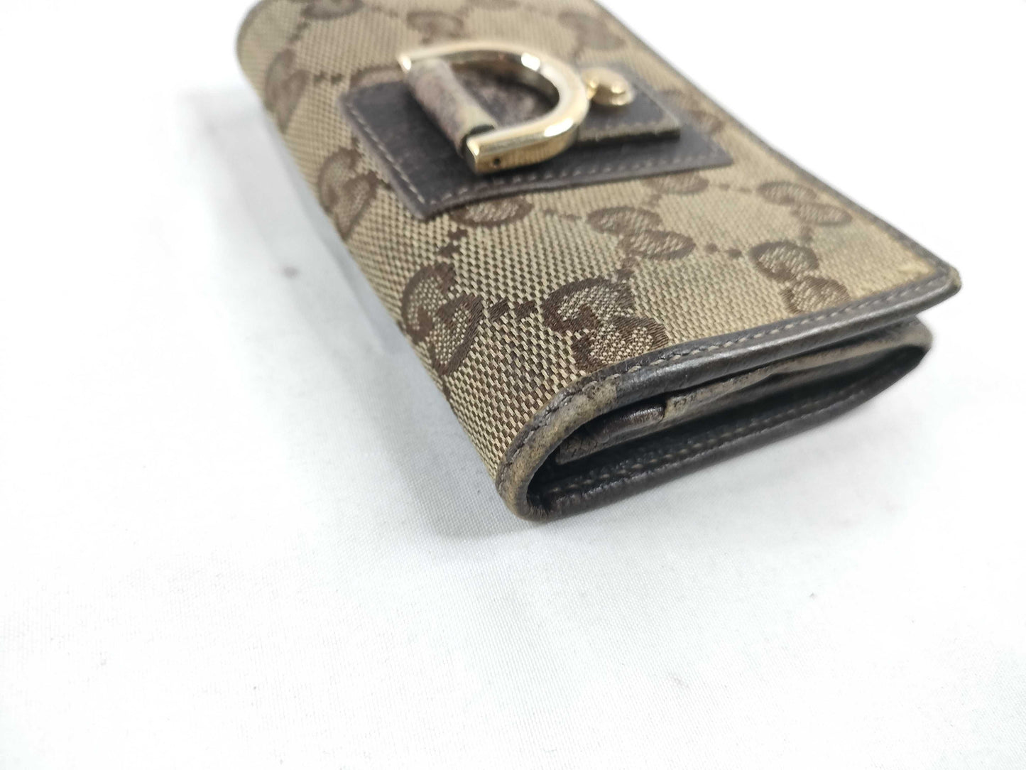 GUCCI GG Canvas Card Case 141417 Beige Card Case, Pass Case, Business Card Holder