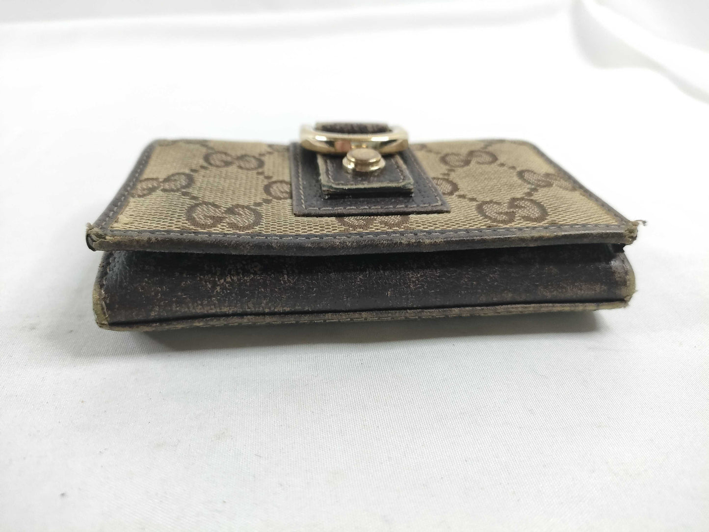 GUCCI GG Canvas Card Case 141417 Beige Card Case, Pass Case, Business Card Holder