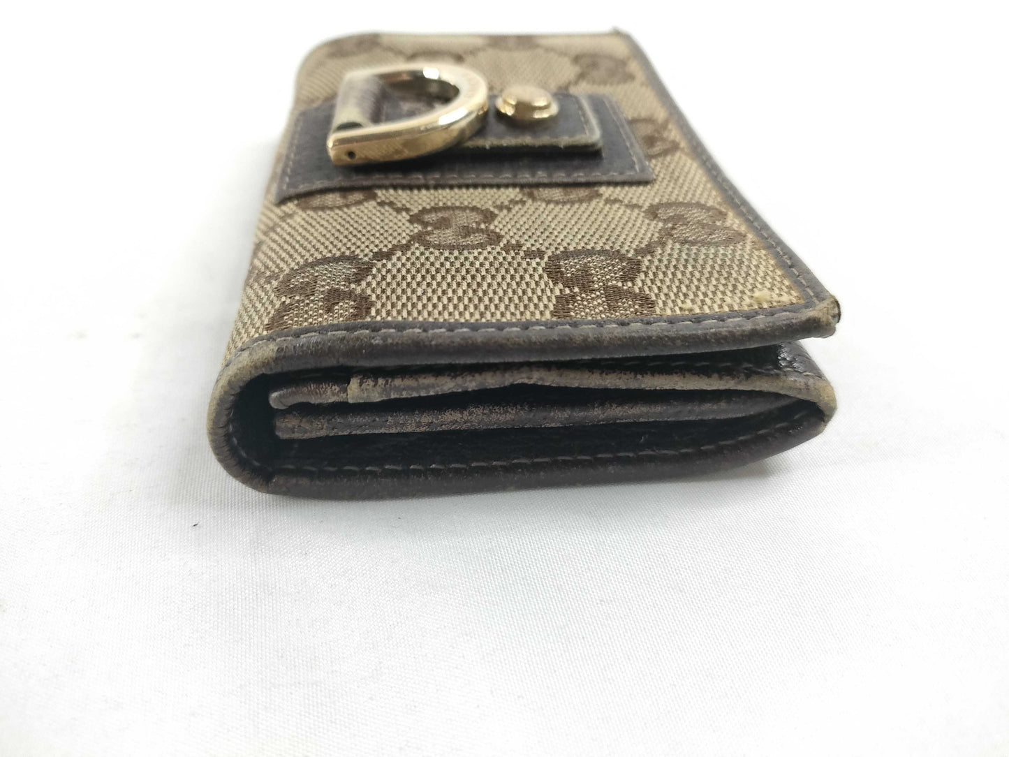 GUCCI GG Canvas Card Case 141417 Beige Card Case, Pass Case, Business Card Holder
