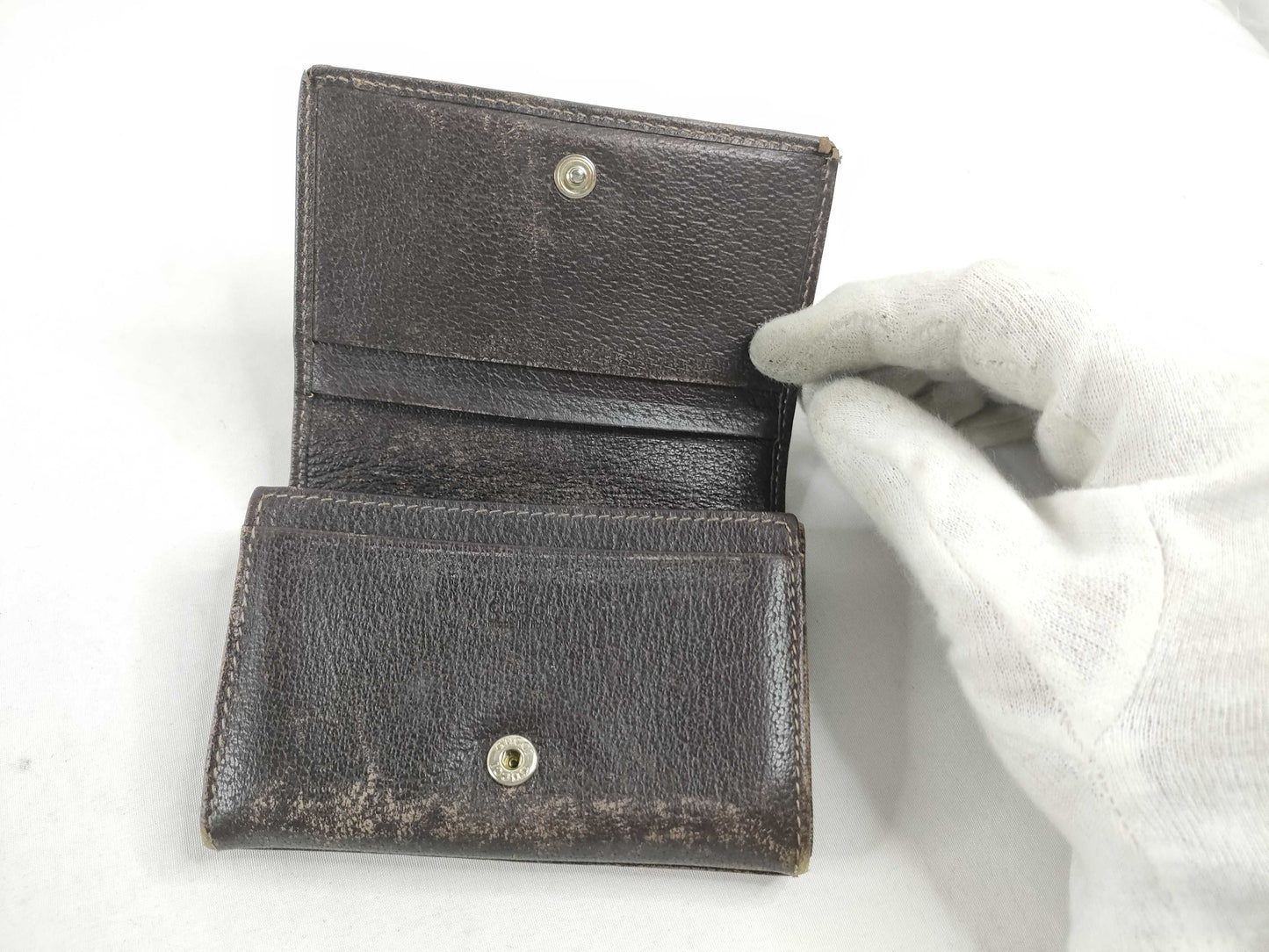GUCCI GG Canvas Card Case 141417 Beige Card Case, Pass Case, Business Card Holder