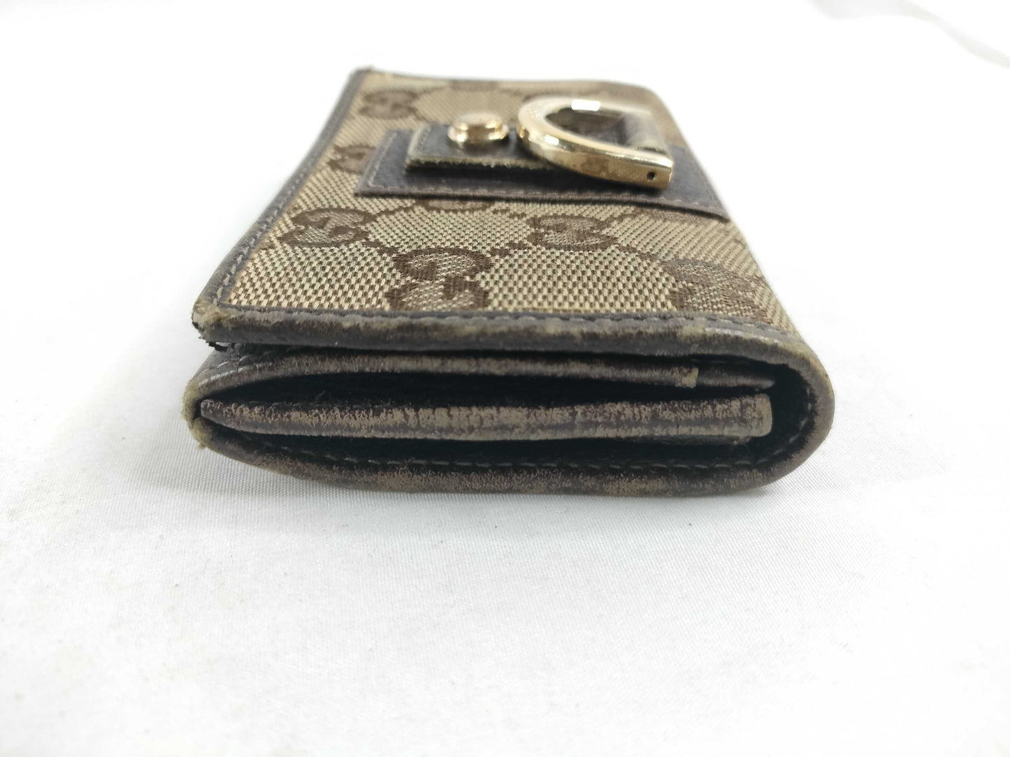 GUCCI GG Canvas Card Case 141417 Beige Card Case, Pass Case, Business Card Holder