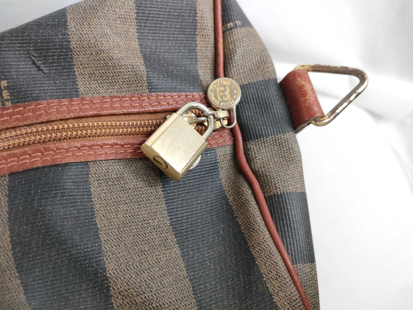 FENDI Pecan Boston Bag, Brown