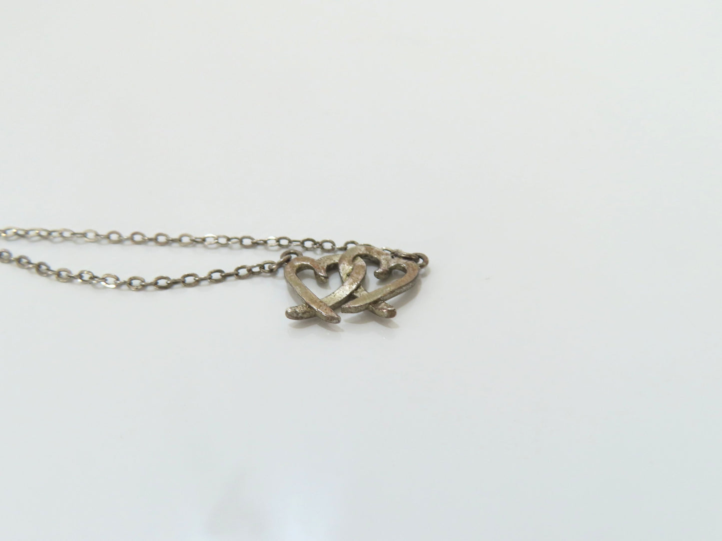 Tiffany & Co. TIFFANY & Co. Double Loving Heart Necklace S925 2.1g Necklace