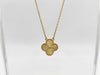 Van Cleef & Arpels Vintage Alhambra Guilloched Necklace in Yellow Gold and Au750, 6.7g