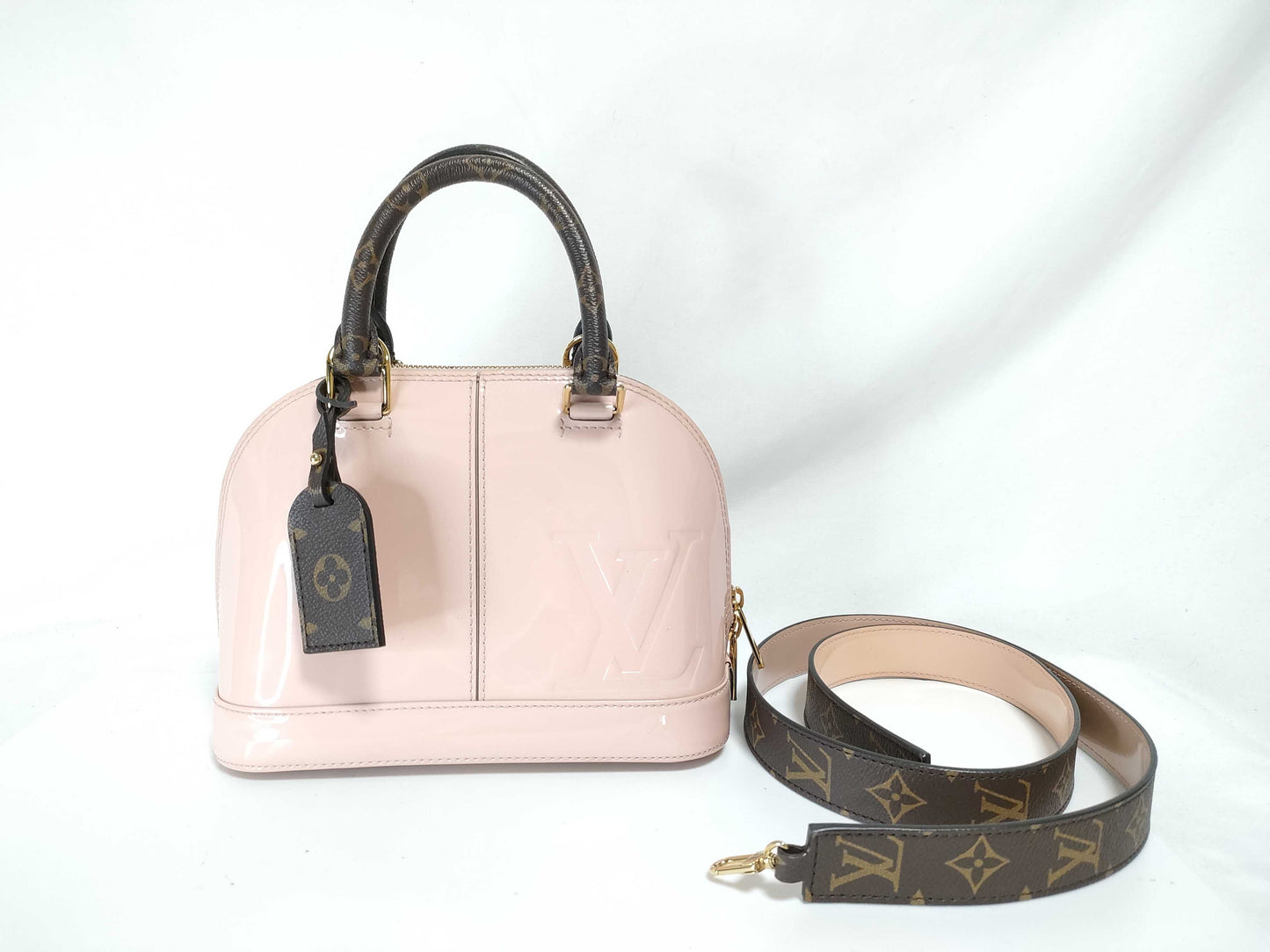 LOUIS VUITTON RFID Verified Vernis Louis Vuitton Monogram Vernis Alma BB 2-Way Handbag M51925 Handbag