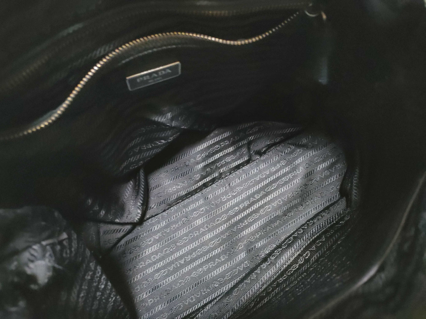 PRADA Nylon Prada Nylon Tessuto Robot 2-Way Handbag Black x Pink Handbag