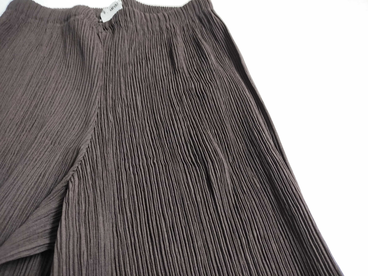 ISSEY MIYAKE Pleated Straight Pants IM80-FF905 Brown S Pants