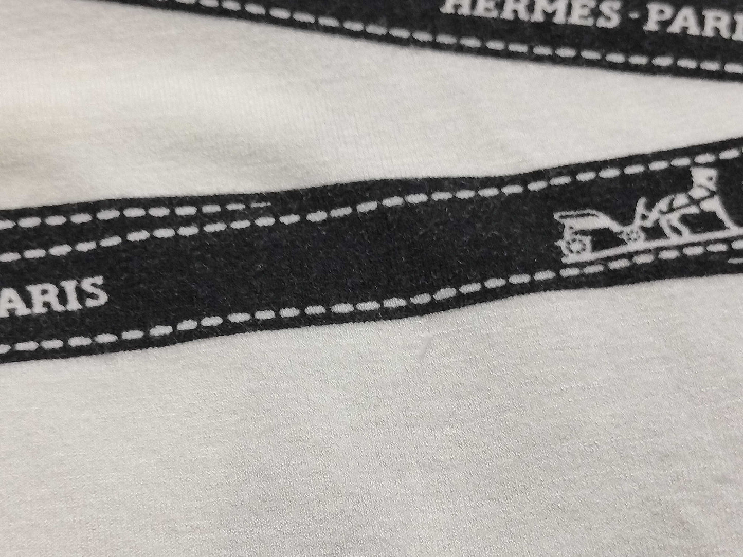 HERMES Ribbon Print Cut and Sew Top