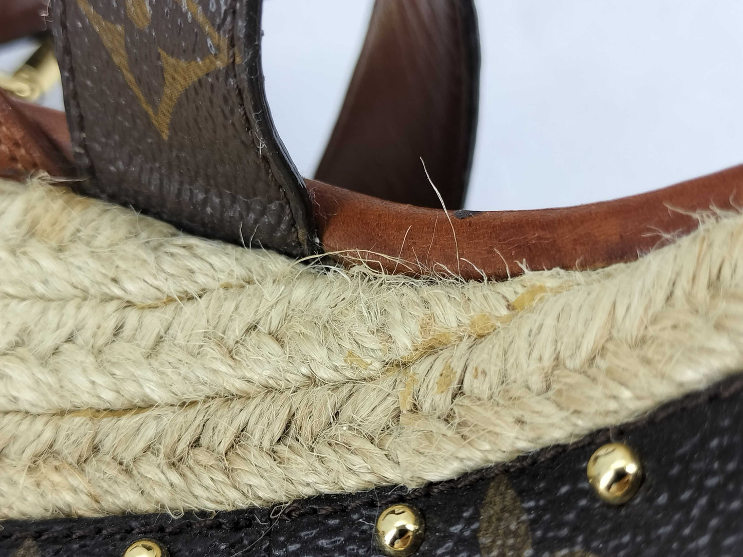 LOUIS VUITTON Monogram Louis Vuitton Monogram Vedge Sole Sandals
