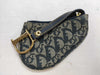 Dior Trotter Saddle Pouch in Navy Canvas.