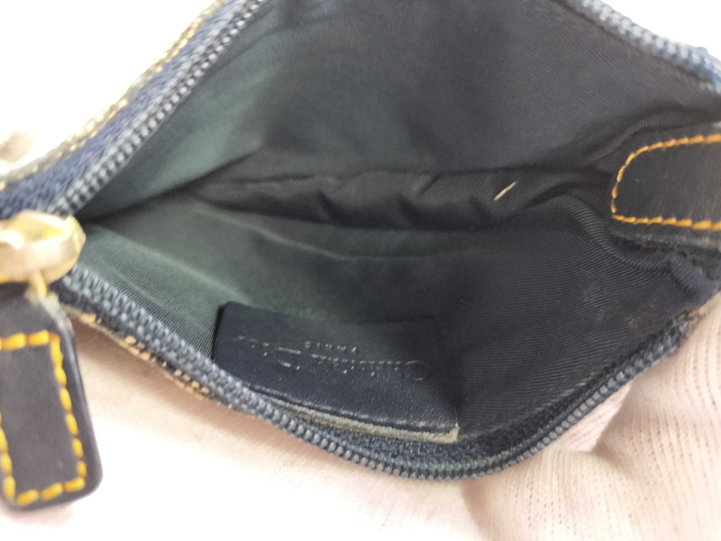 Dior Trotter Saddle Pouch in Navy Canvas.