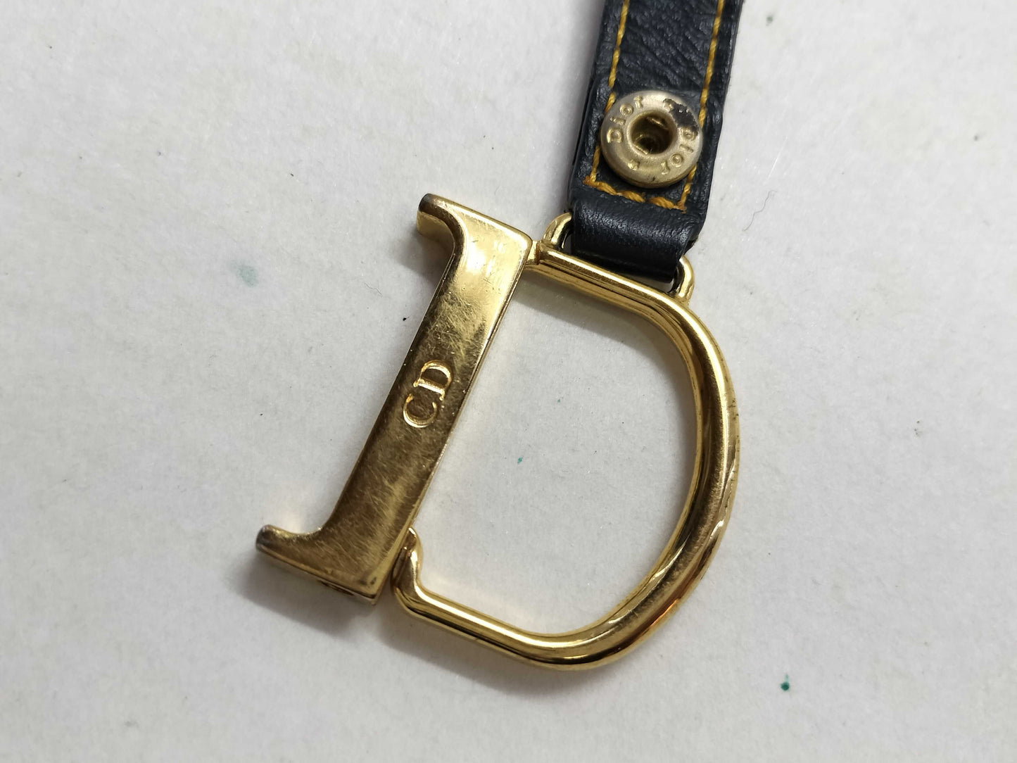 Dior Trotter Saddle Pouch in Navy Canvas.