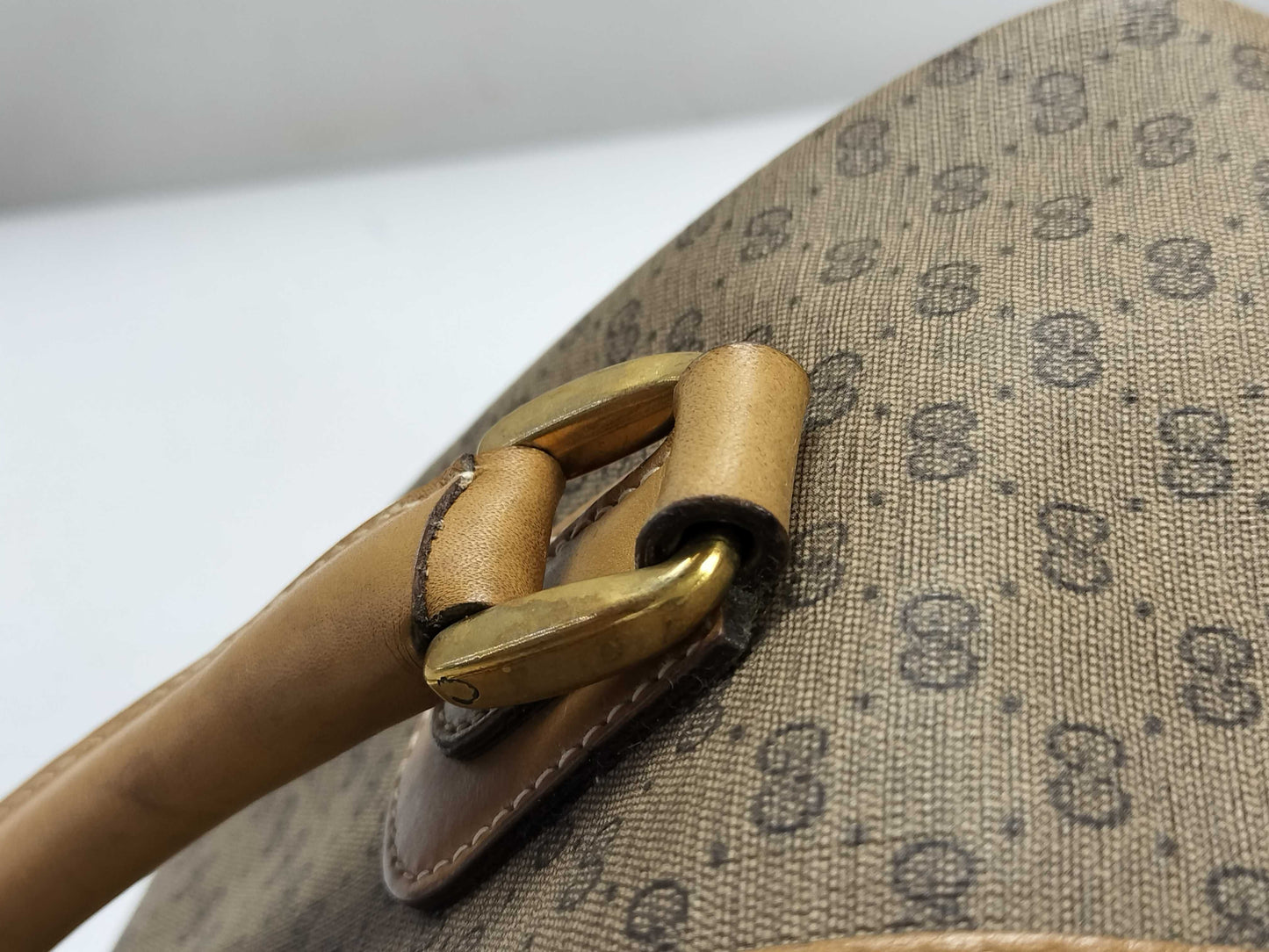 GUCCI GG Gucci 002.58.4422 Mini Boston Bag Old Gucci GG Sherry Line PVC/Leather Handbag