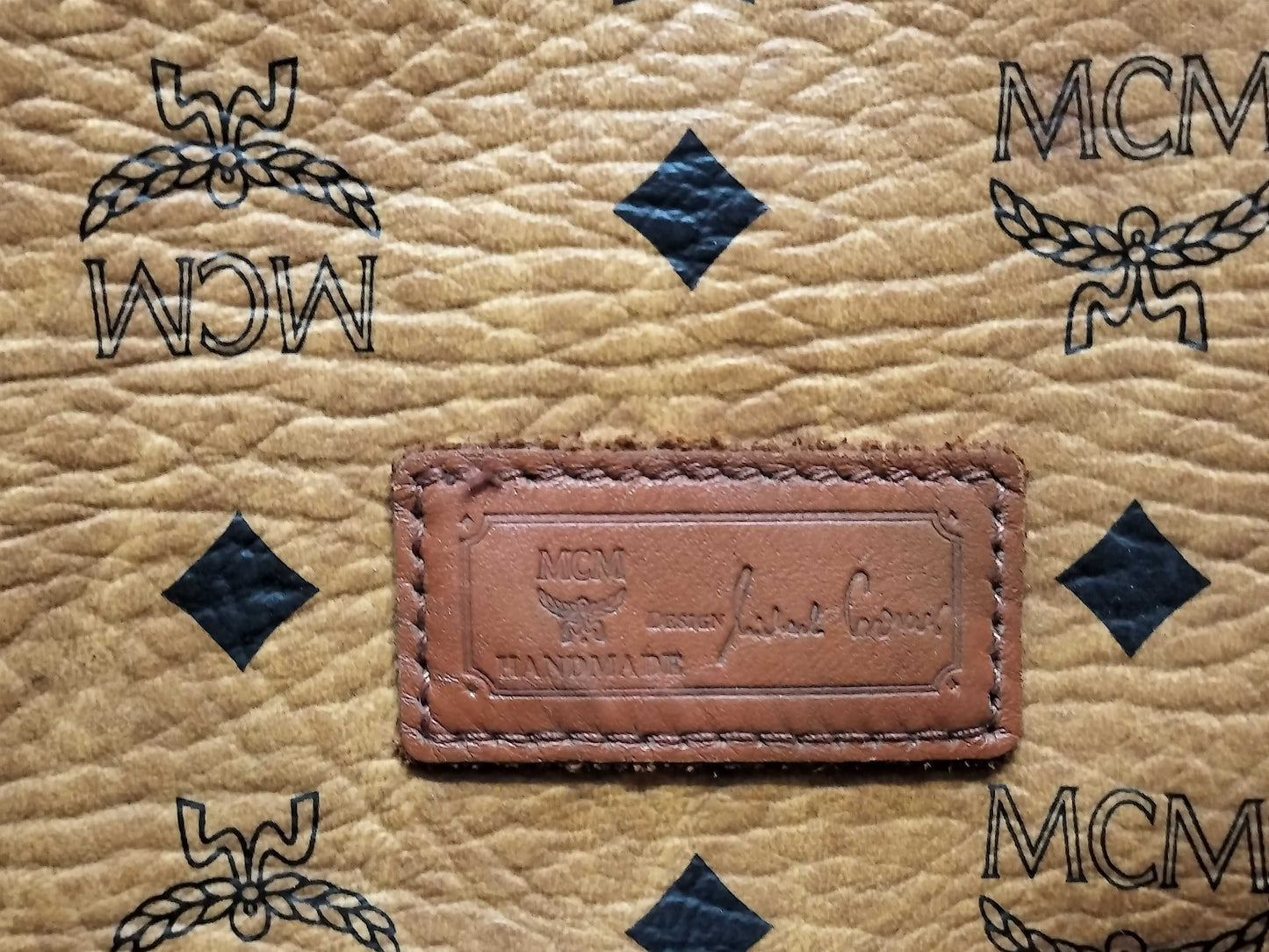 MCM MCM Visetos Pattern Brown Leather Tote Bag 9746N