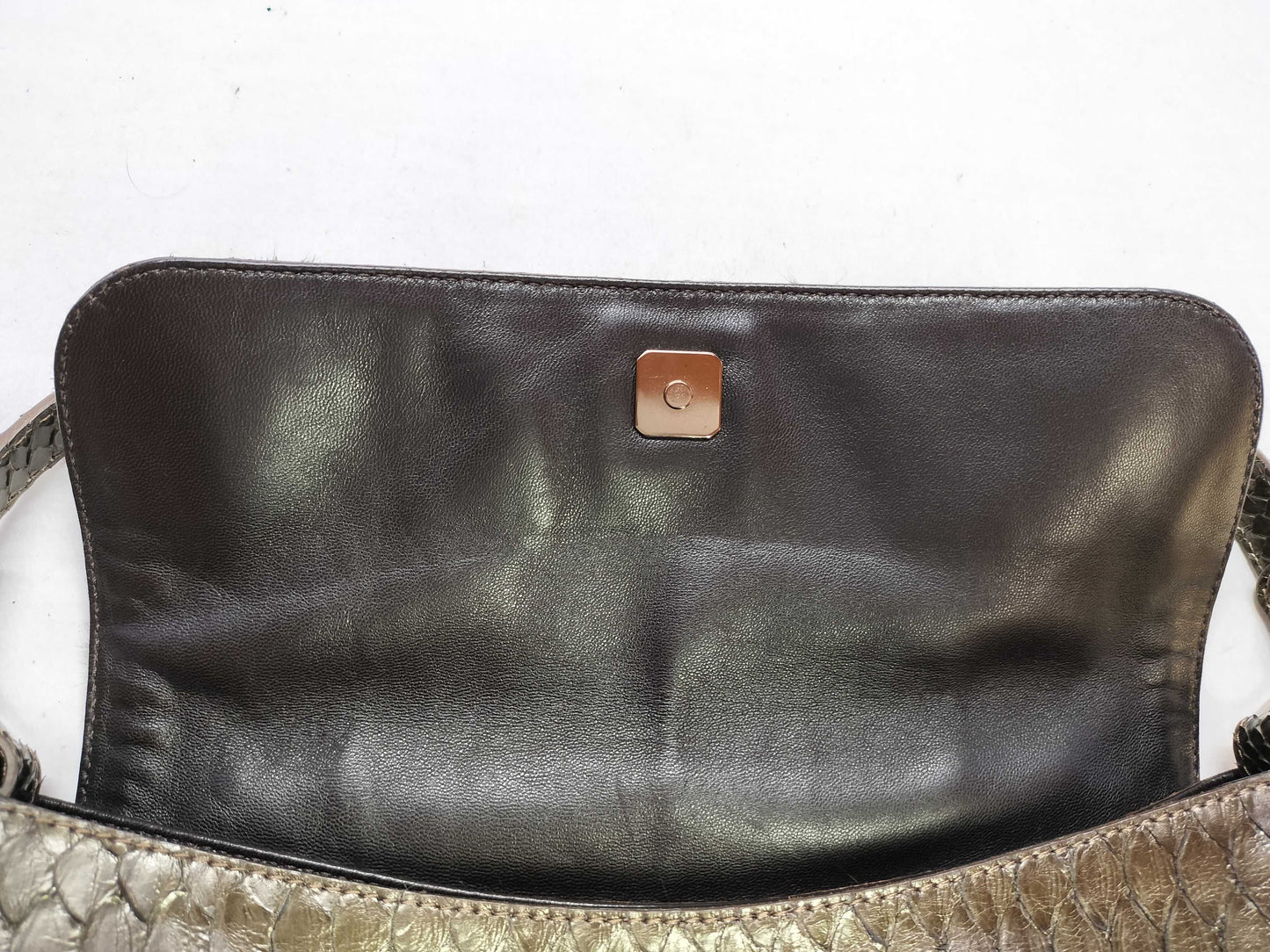 FENDI FENDI Python Fur Chef Bag Handbag