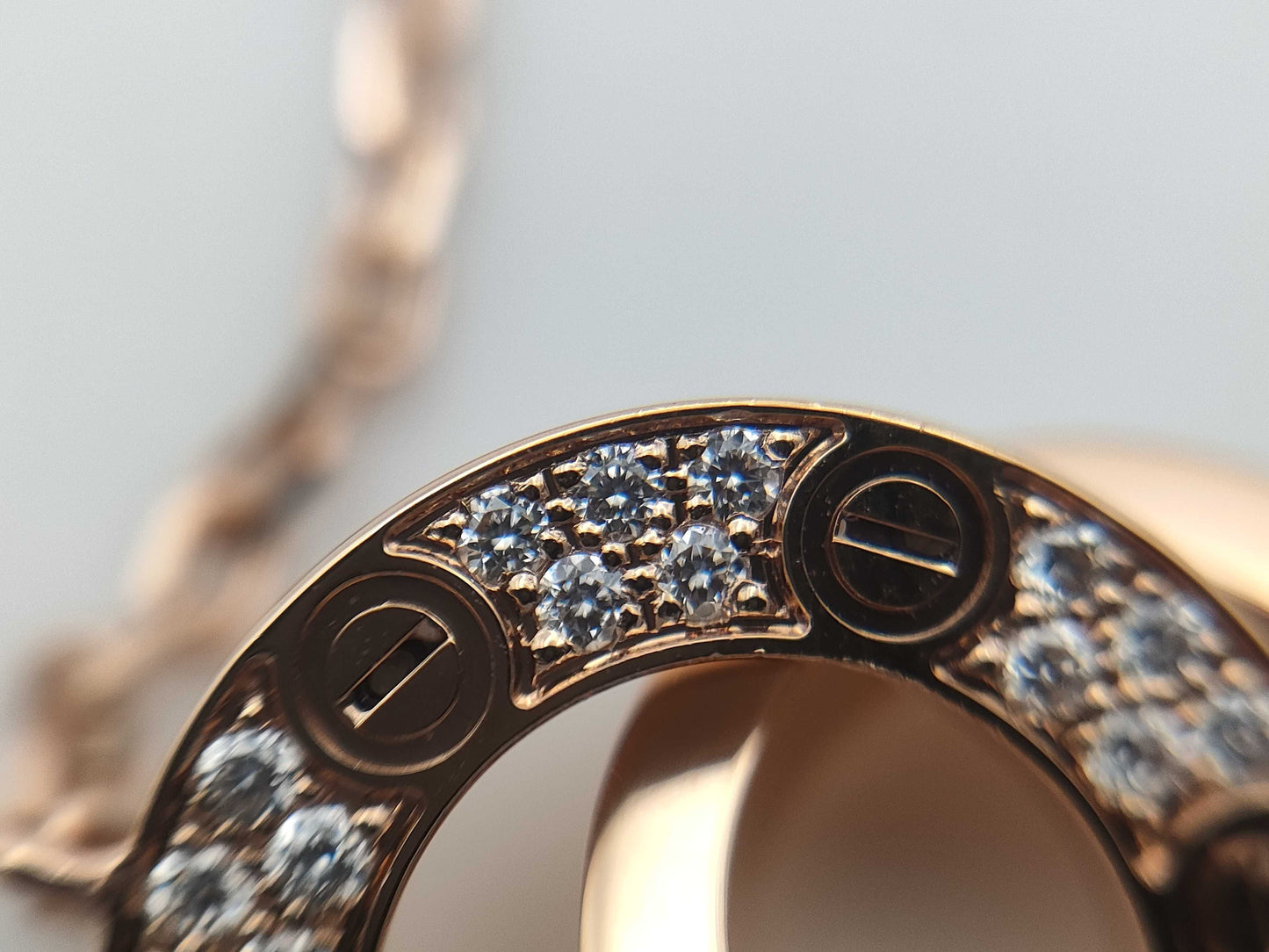 Cartier Love Circle Diamond Necklace in PG and Au750, 5.6g