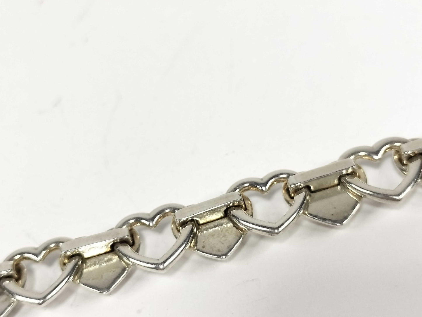 Tiffany & Co. Heart and Row Necklace, 925, 56.6g