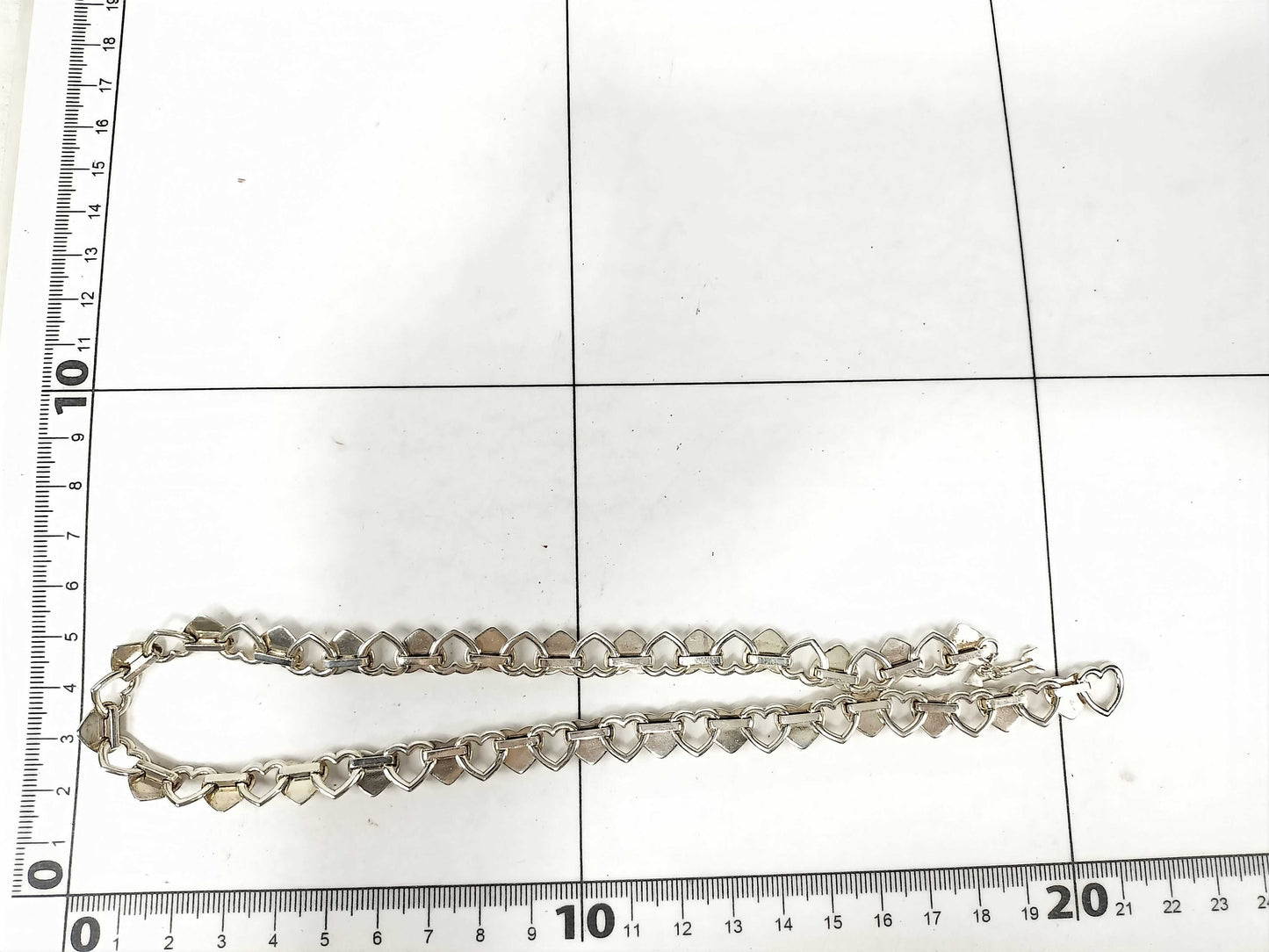 Tiffany & Co. Heart and Row Necklace, 925, 56.6g