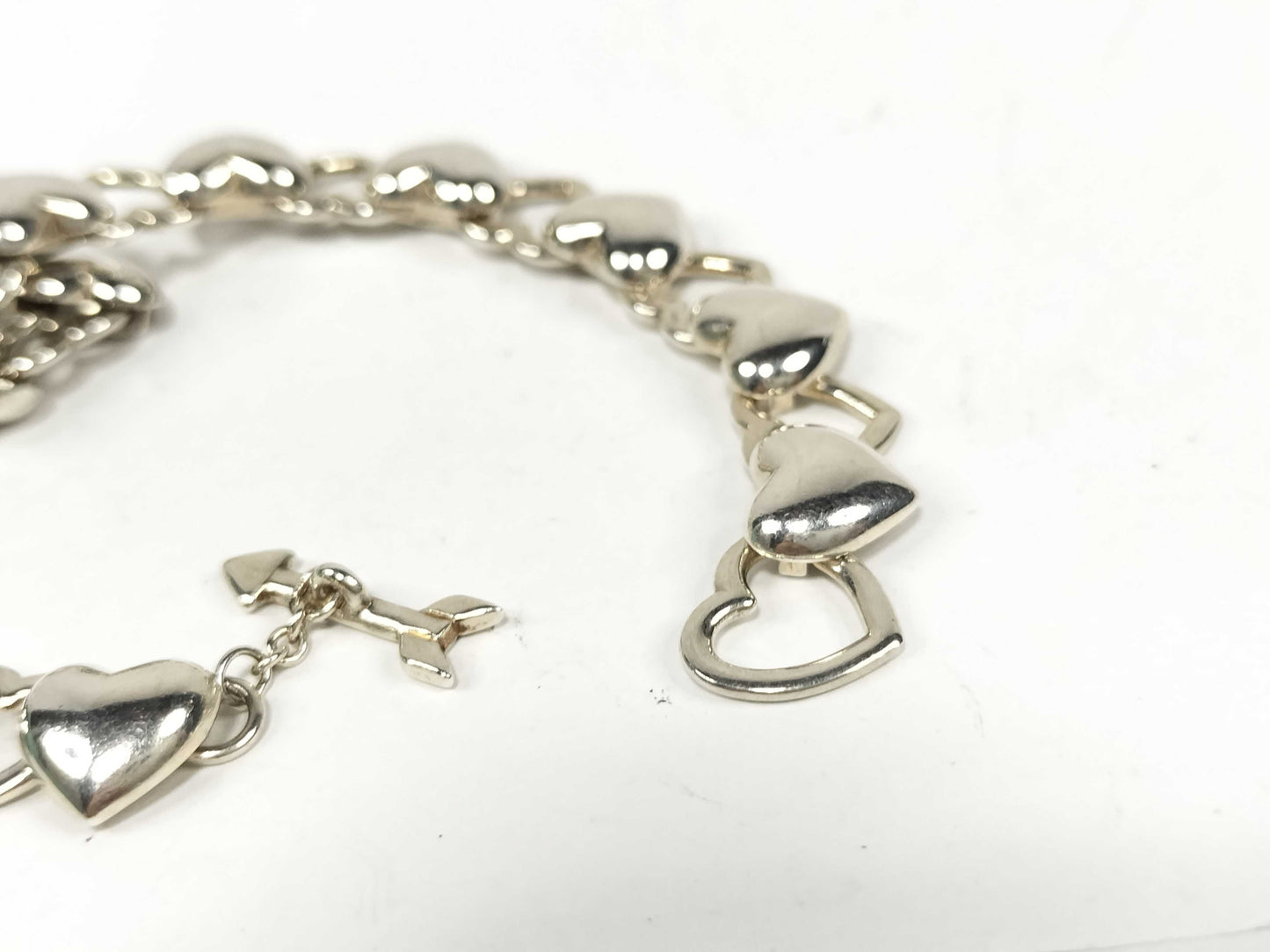 Tiffany & Co. Heart and Row Necklace, 925, 56.6g