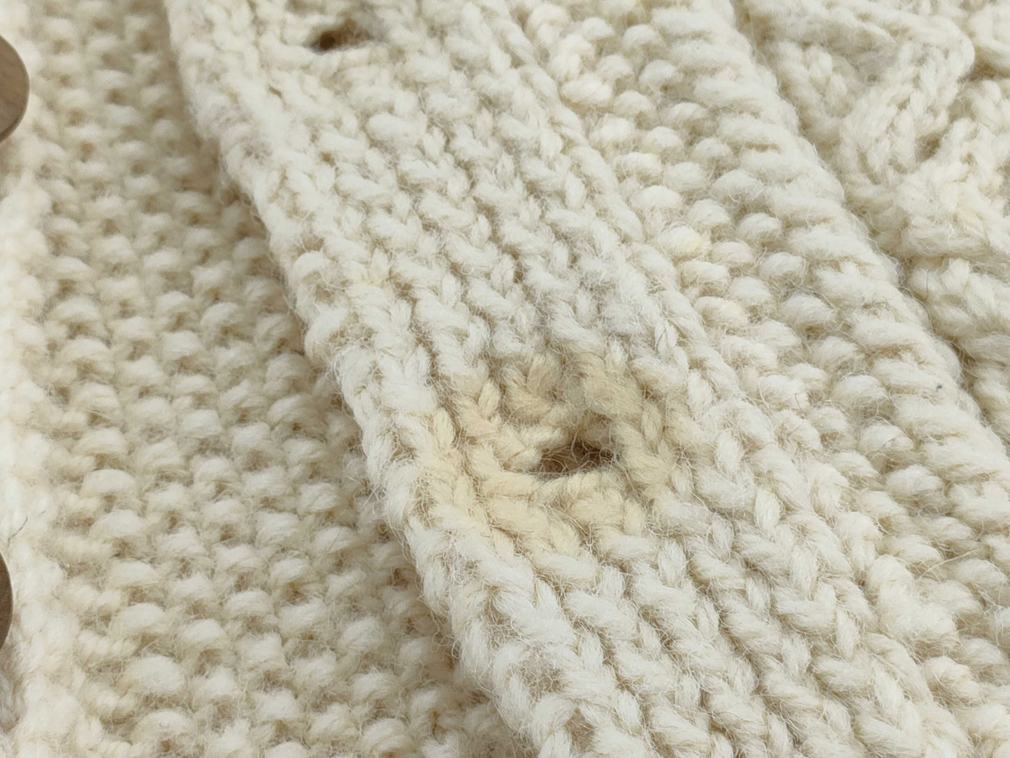 Inverallan A3 Cable Knit Sweater with Brown Tag, Cardigan