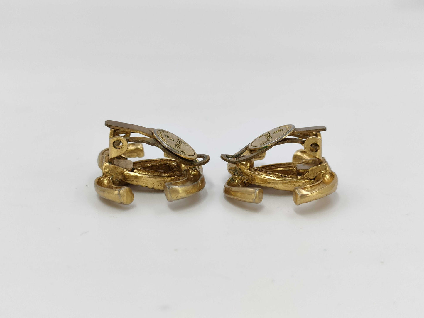 CHANEL Coco Mark Earrings with Engraved Plate